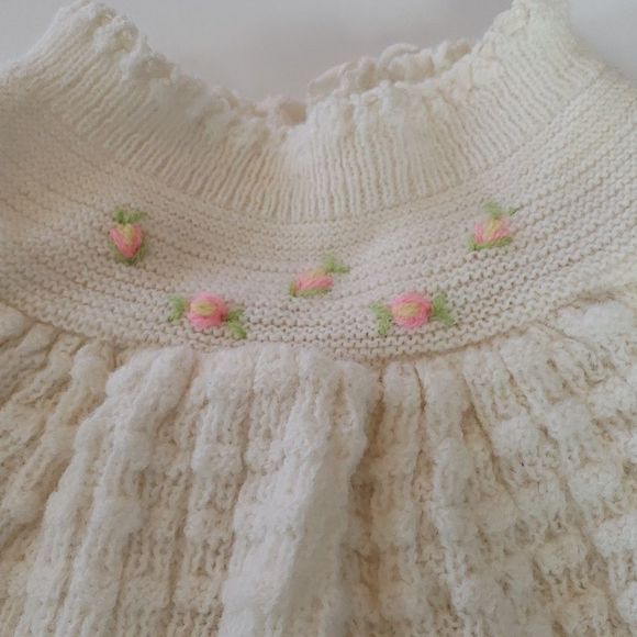 Renzo Vintage Infant Girl Knit Dress - Picture 2 of 7